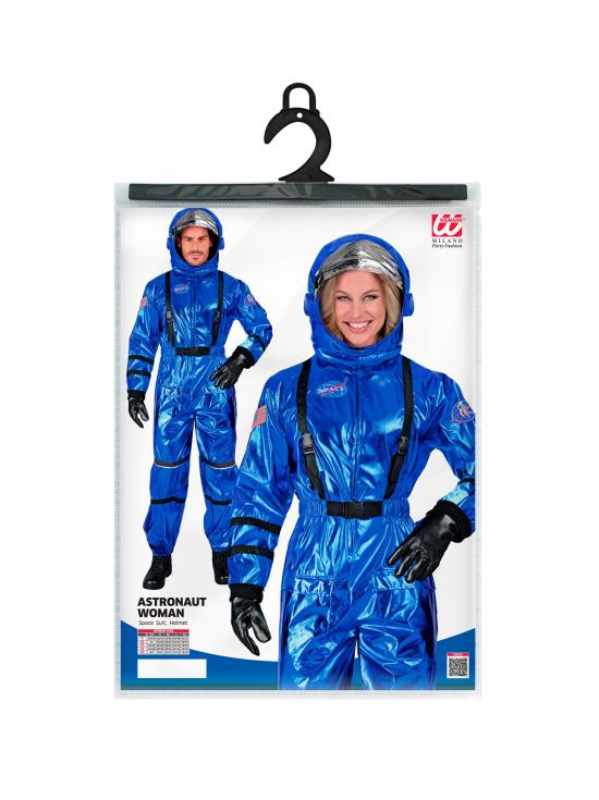 Fantasia de Astronauta Azul para Missão Espacial - Fantasia Feminina