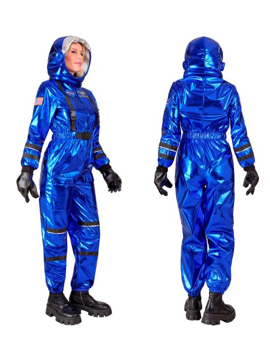 Fantasia de Astronauta Azul para Missão Espacial - Fantasia Feminina