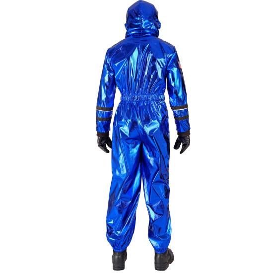 Fantasia de astronauta colonizador azul para adultos