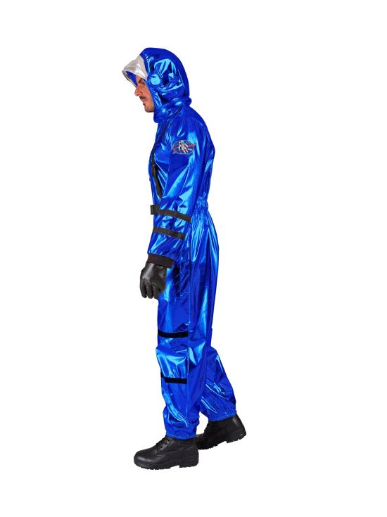 Fantasia de astronauta colonizador azul para adultos