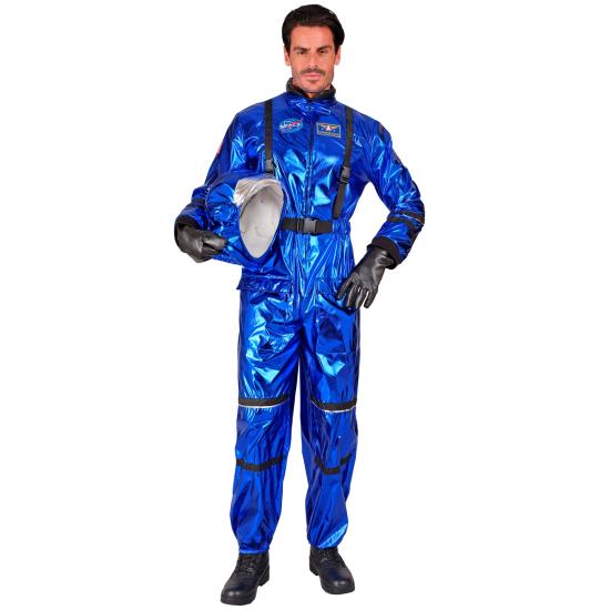 Fantasia de astronauta colonizador azul para adultos