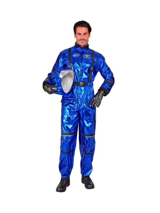 Fantasia de astronauta colonizador azul para adultos