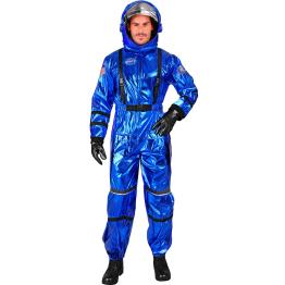 Fantasia de astronauta colonizador azul para adultos