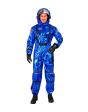 Fantasia de astronauta colonizador azul para adultos