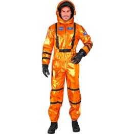 Fantasia de Astronauta Colonizadora para Adultos na Cor Laranja