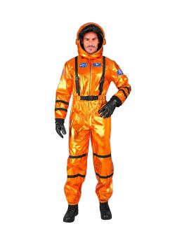 Fantasia de Astronauta Colonizadora para Adultos na Cor Laranja