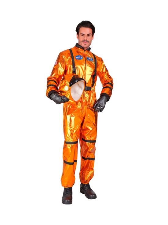 Fantasia de Astronauta Colonizadora para Adultos na Cor Laranja