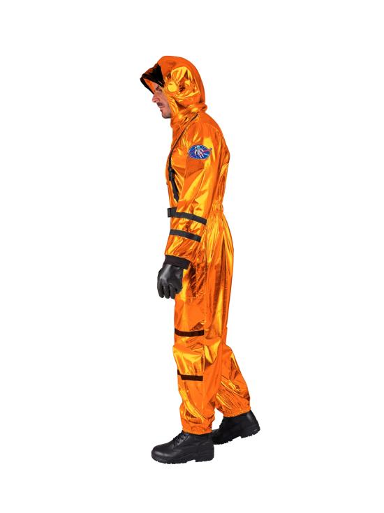 Fantasia de Astronauta Colonizadora para Adultos na Cor Laranja