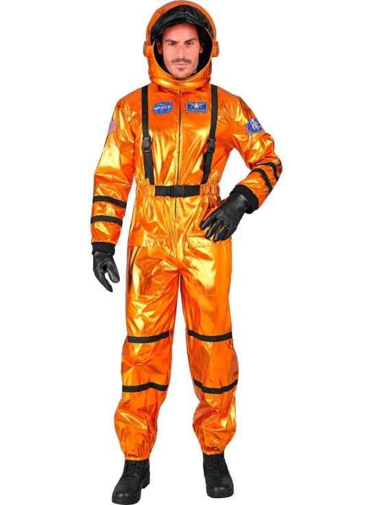 Fantasia de Astronauta Colonizadora para Adultos na Cor Laranja