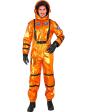 Fantasia de Astronauta Colonizadora para Adultos na Cor Laranja