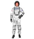 Fantasia de astronauta colonizador prateado para adultos