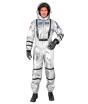 Fantasia de astronauta colonizador prateado para adultos