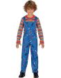 Fantasia de Brinquedo Malvado para Crianças - Camiseta e Macacão para Meninos - Fantasias de Brinquedo Maligno para Halloween, Carnaval e Festas à Fantasia - Ideal para Meninos - Azul e Multicolorido