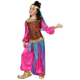 Fato de dançarina árabe rosa para menina