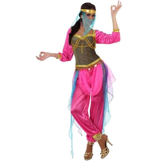 Fato de dançarina árabe rosa para adulto Fato de dançarina árabe rosa para adulto