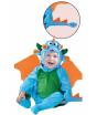 Fantasia de bebê dragão azul.