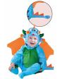 Fantasia de bebê dragão azul.