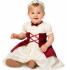 Vestido medieval para bebê com laços