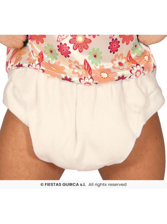 Fantasia engraçada de bebê adulto