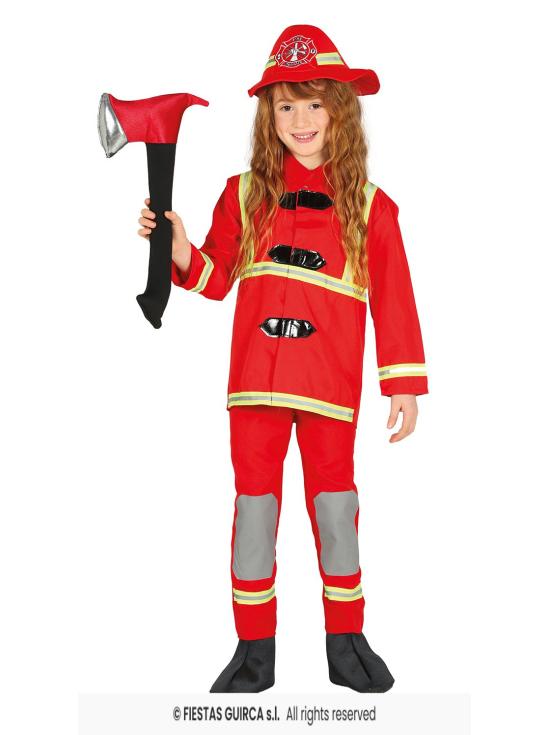 Fantasia de bombeiro bombeiro tamanho infantil