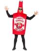 Fantasia de garrafa de ketchup tamanho adulto
