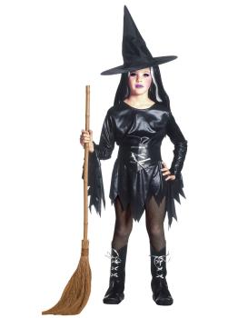 Fantasia infantil de bruxa negra do mal