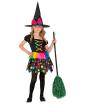 Fato de bruxa multicolor para menina