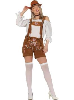 Traje Tirolês Marrom para Mulheres