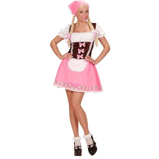 Fato bávaro rosa para mulher Fato bávaro rosa para mulher