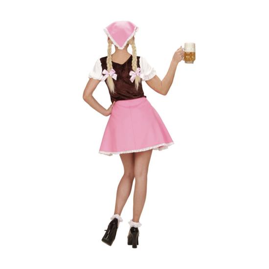 Fato bávaro rosa para mulher Fato bávaro rosa para mulher