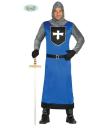 Traje de cavaleiro medieval azul tamanho 52-54