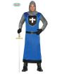 Traje de cavaleiro medieval azul tamanho 52-54