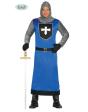 Traje de cavaleiro medieval azul tamanho 52-54