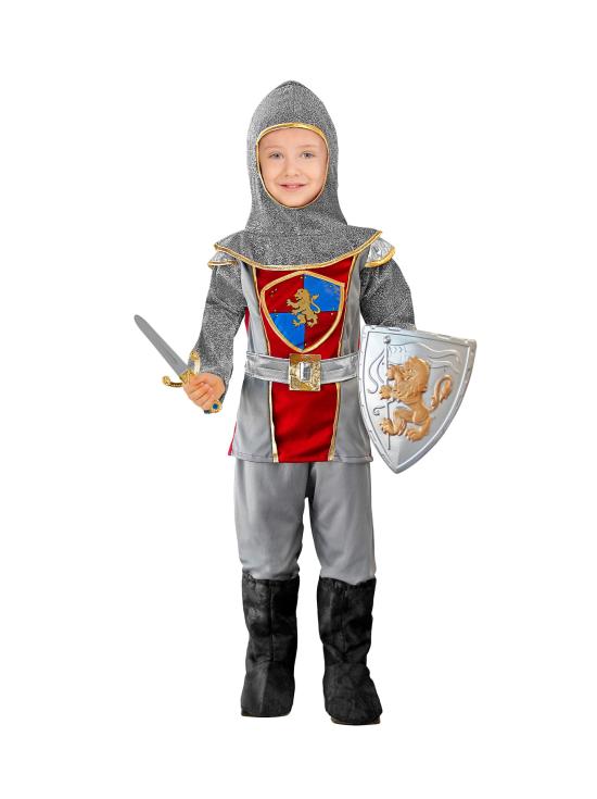 Fantasia de Cavaleiro Medieval Cinza para Meninos