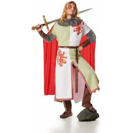 Fantasia Medieval de Cavaleiro Leão para Homens