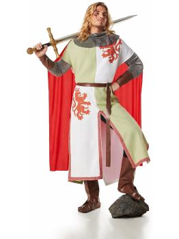 Fantasia Medieval de Cavaleiro Leão para Homens