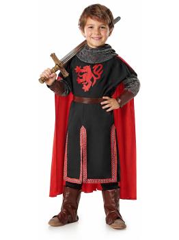 Fantasia de Cavaleiro Medieval Unissex Infantil Preta | Roupa de Cavaleiro para Menino