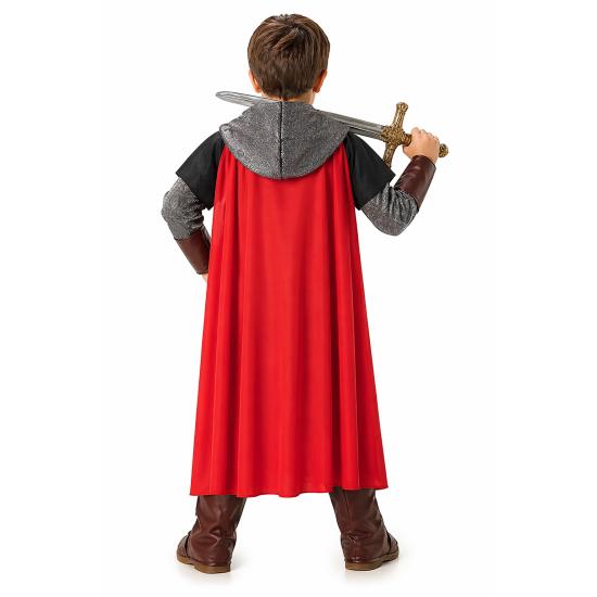 Fantasia de Cavaleiro Medieval Unissex Infantil Preta | Roupa de Cavaleiro para Menino