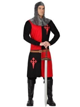 Traje adulto medieval de ordem de cavaleiro templário