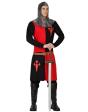 Traje adulto medieval de ordem de cavaleiro templário