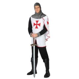 Traje de assalto adulto de ordem medieval de cavaleiro templário