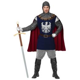 Traje de cavaleiro medieval corajoso tamanho adulto
