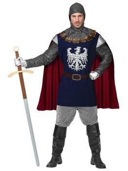 Traje de cavaleiro medieval corajoso tamanho adulto