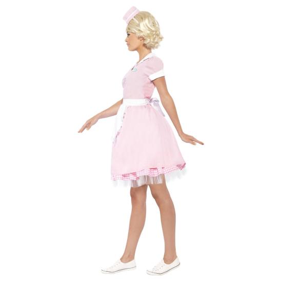 Fantasia retrô de garçonete PInk.adult Fantasia retrô de garçonete PInk.adult