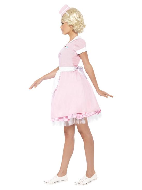 Fantasia retrô de garçonete PInk.adult