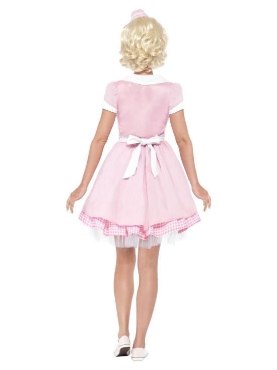 Fantasia retrô de garçonete PInk.adult
