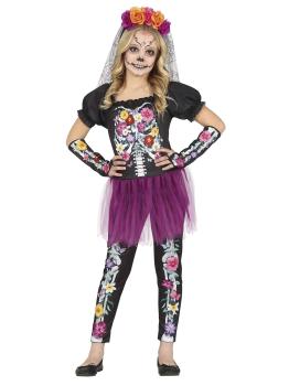Fato de Catrina Flor para menina