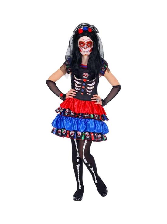 Fantasia Catrina Noiva da Morte Cor tamanho infantil