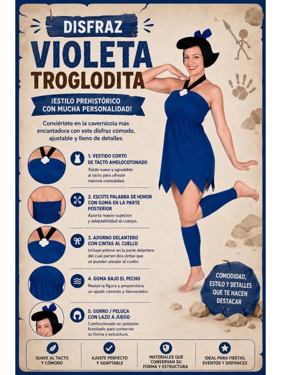 Fantasia de Mulher das Cavernas da Betty Flintstone - Tamanho Adulto