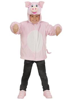 Fantasia de porco rosa tamanho infantil